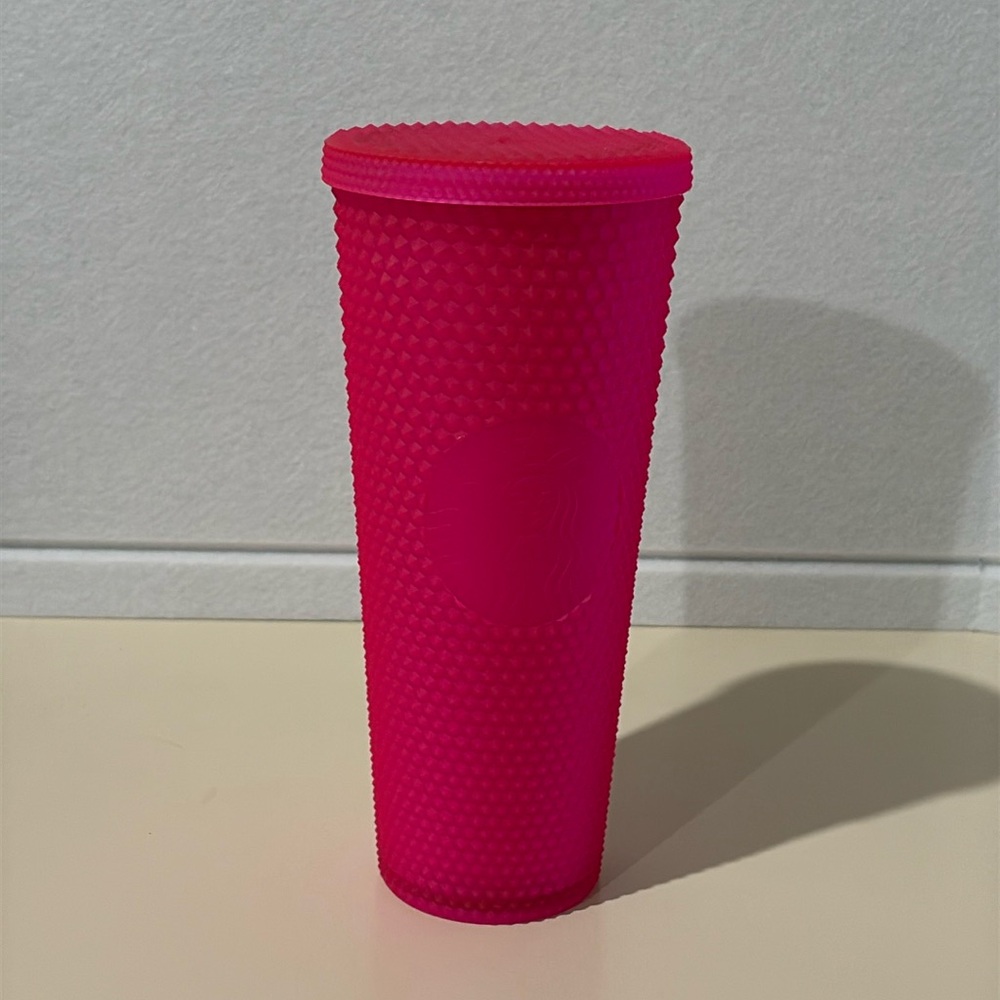 Starbucks Hot Neon Matte Pink Studded 24 Ounce Venti Tumbler Cold Cup 2021